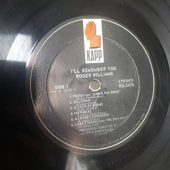 Roger Williams Vinyl Record - Picture 7 of 15